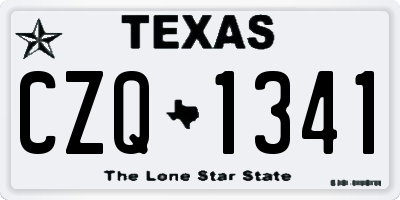 TX license plate CZQ1341