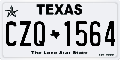 TX license plate CZQ1564