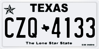 TX license plate CZQ4133