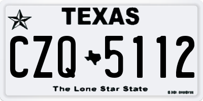 TX license plate CZQ5112