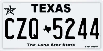 TX license plate CZQ5244