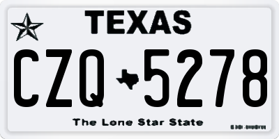 TX license plate CZQ5278