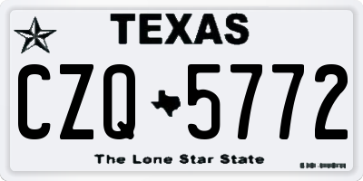 TX license plate CZQ5772