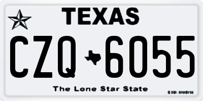 TX license plate CZQ6055