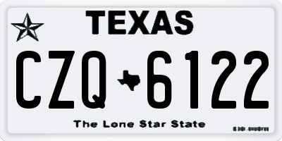 TX license plate CZQ6122