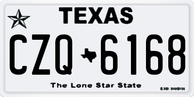 TX license plate CZQ6168