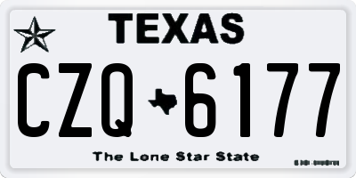 TX license plate CZQ6177