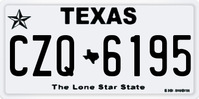 TX license plate CZQ6195