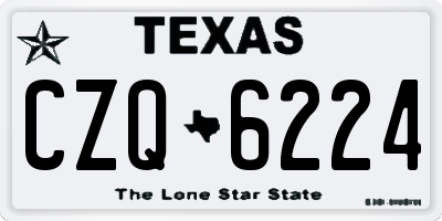 TX license plate CZQ6224