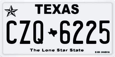 TX license plate CZQ6225