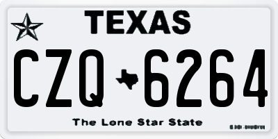 TX license plate CZQ6264