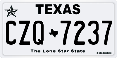 TX license plate CZQ7237