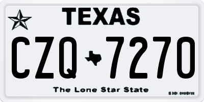 TX license plate CZQ7270