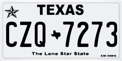 TX license plate CZQ7273