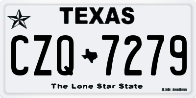 TX license plate CZQ7279