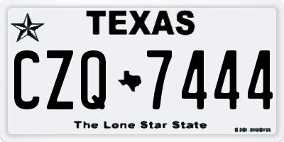 TX license plate CZQ7444