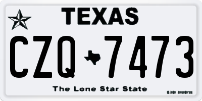 TX license plate CZQ7473