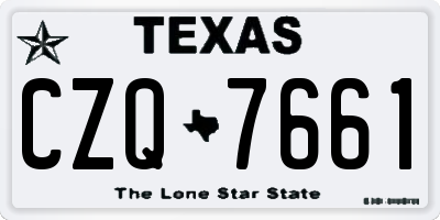 TX license plate CZQ7661