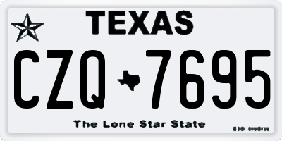 TX license plate CZQ7695