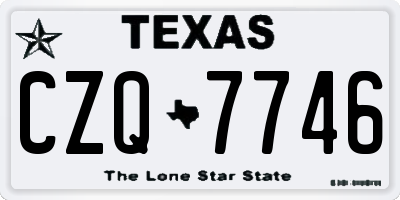 TX license plate CZQ7746