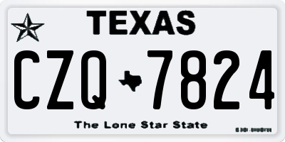 TX license plate CZQ7824