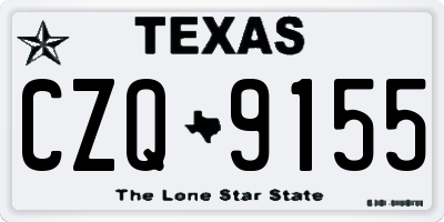 TX license plate CZQ9155