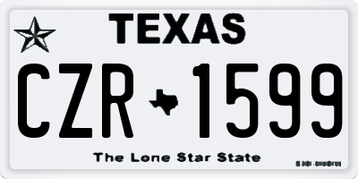 TX license plate CZR1599