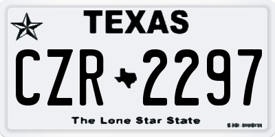 TX license plate CZR2297