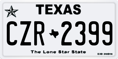 TX license plate CZR2399