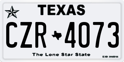 TX license plate CZR4073