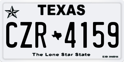 TX license plate CZR4159