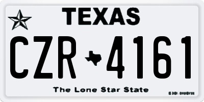 TX license plate CZR4161
