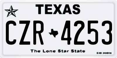 TX license plate CZR4253