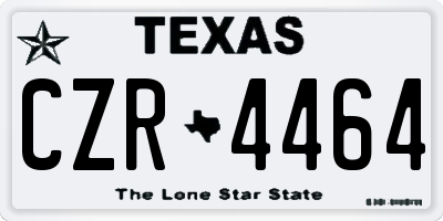 TX license plate CZR4464
