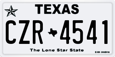 TX license plate CZR4541