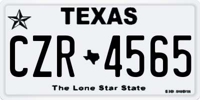 TX license plate CZR4565
