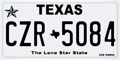 TX license plate CZR5084