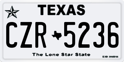TX license plate CZR5236