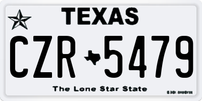 TX license plate CZR5479