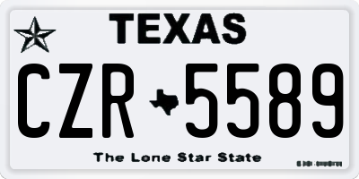 TX license plate CZR5589
