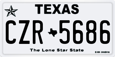 TX license plate CZR5686