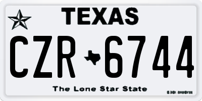 TX license plate CZR6744