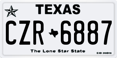 TX license plate CZR6887
