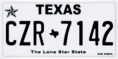 TX license plate CZR7142