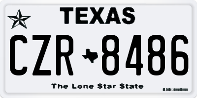 TX license plate CZR8486