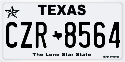 TX license plate CZR8564