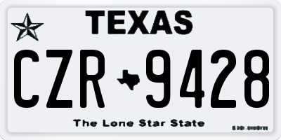 TX license plate CZR9428