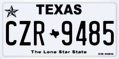 TX license plate CZR9485
