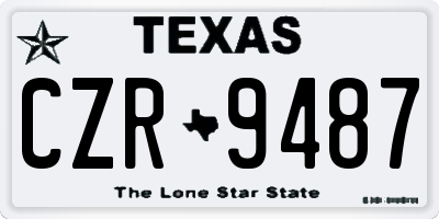 TX license plate CZR9487
