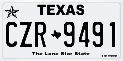 TX license plate CZR9491